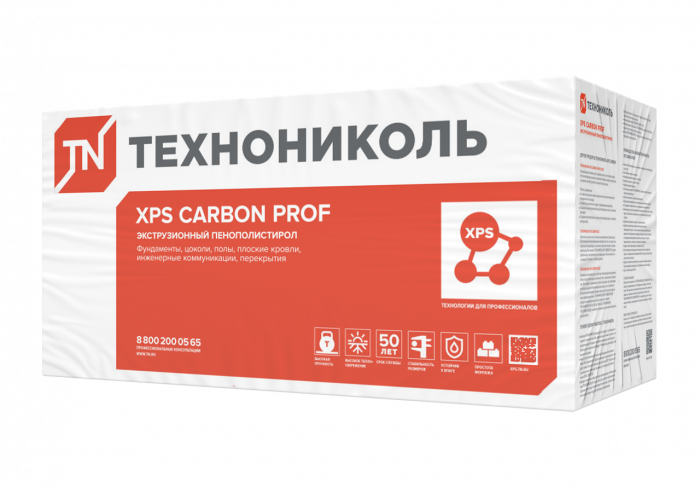 XPS ТЕХНОНИКОЛЬ CARBON PROF 1180х580х50-L